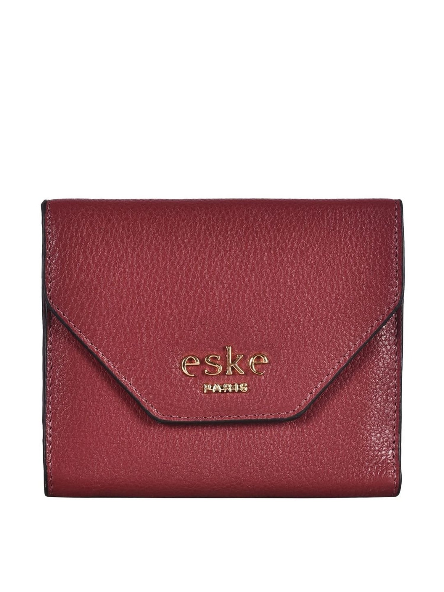 Eske Alaina  Magenta Solid Tri-Fold Wallet for Women
