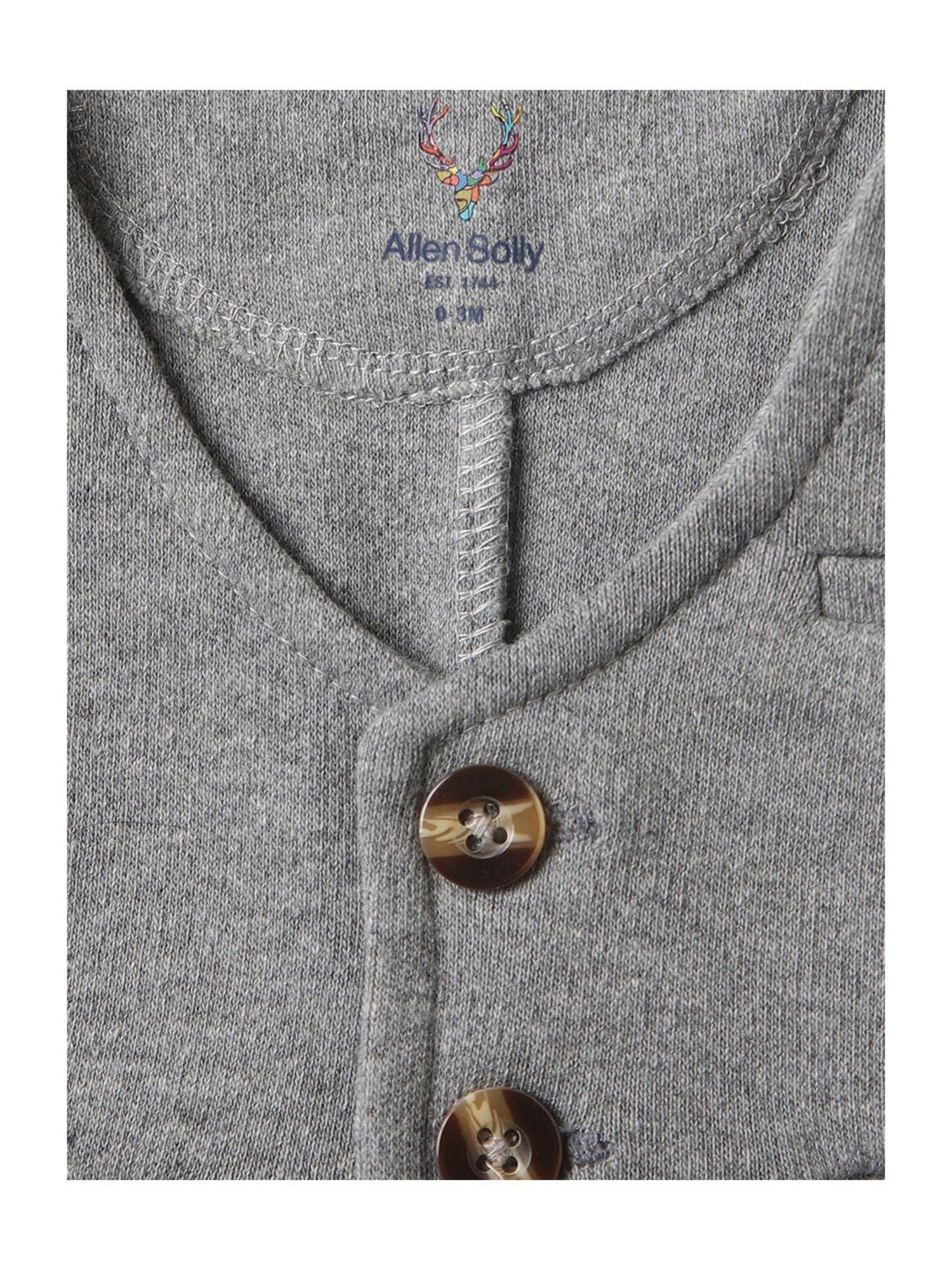 Allen Solly Junior Grey Textured Waistcoat