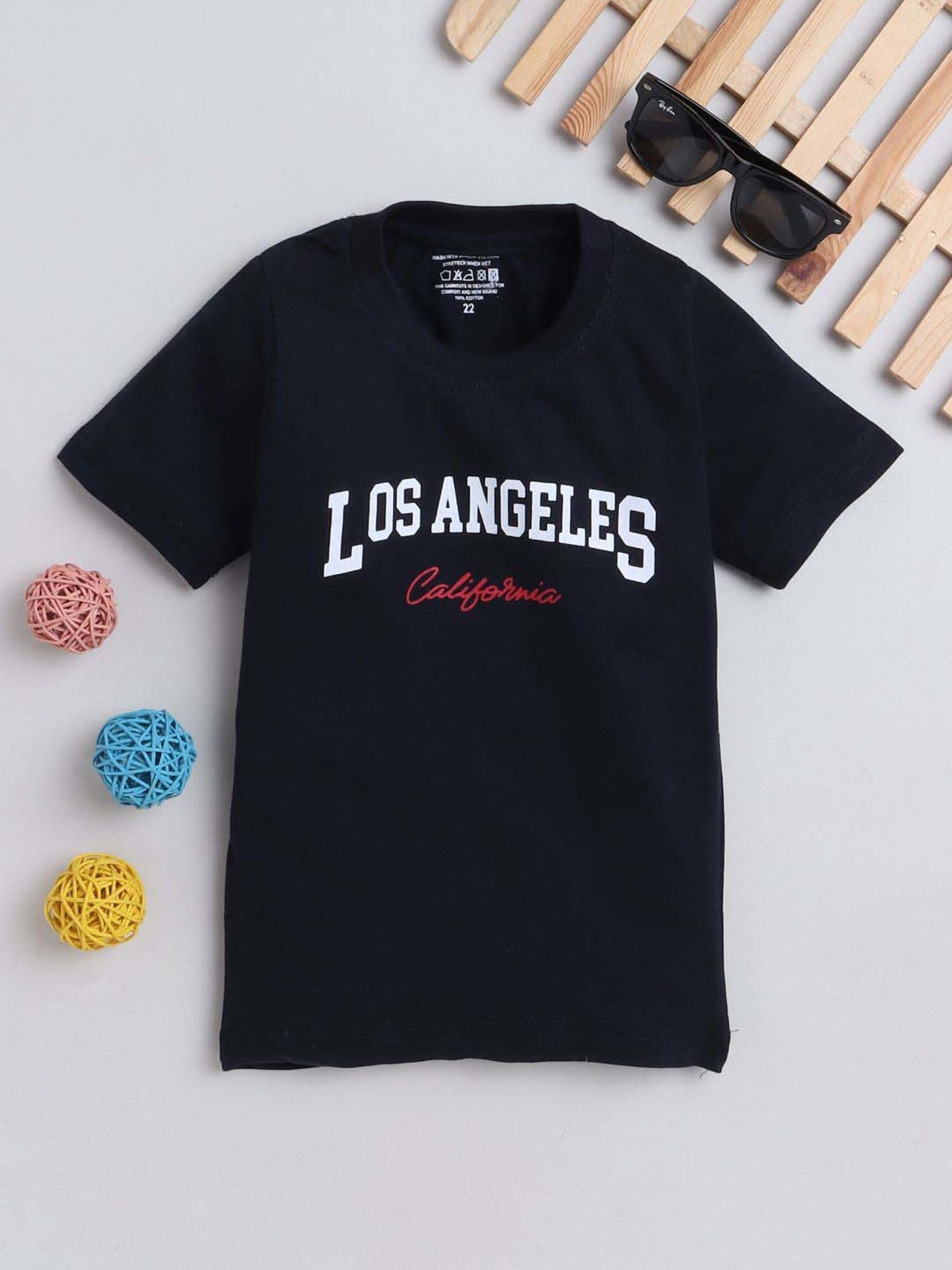 Fourfolds Unisex Navyblue Printed T-Shirt