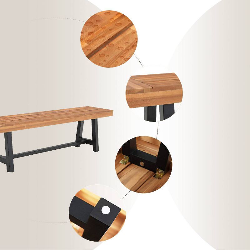 2pc Acacia Wood Patio Set with Bench - Captiva Designs