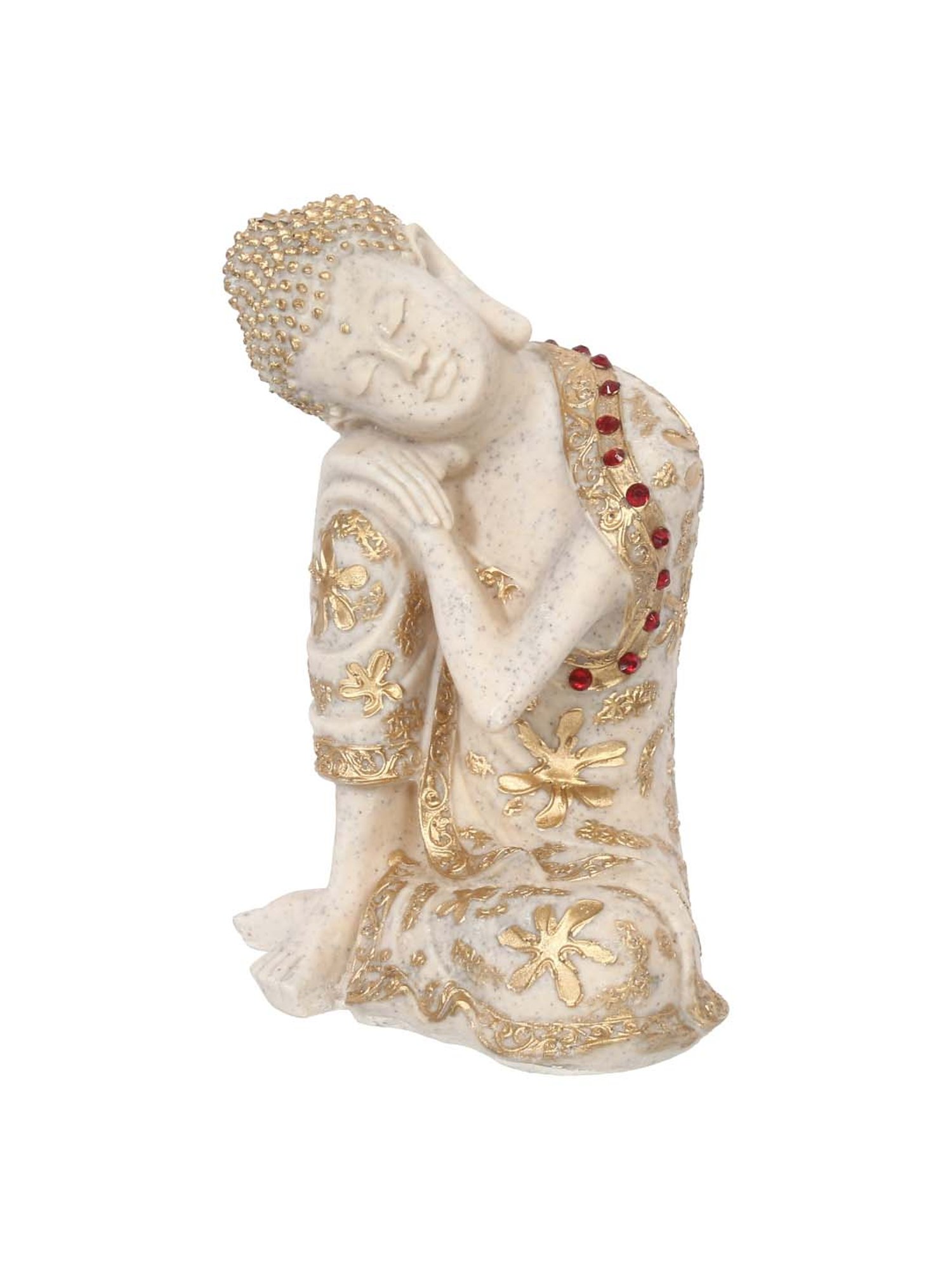 eCraftIndia Pleasing Resting Buddha on Knee Polyresin Decorative Showpiece