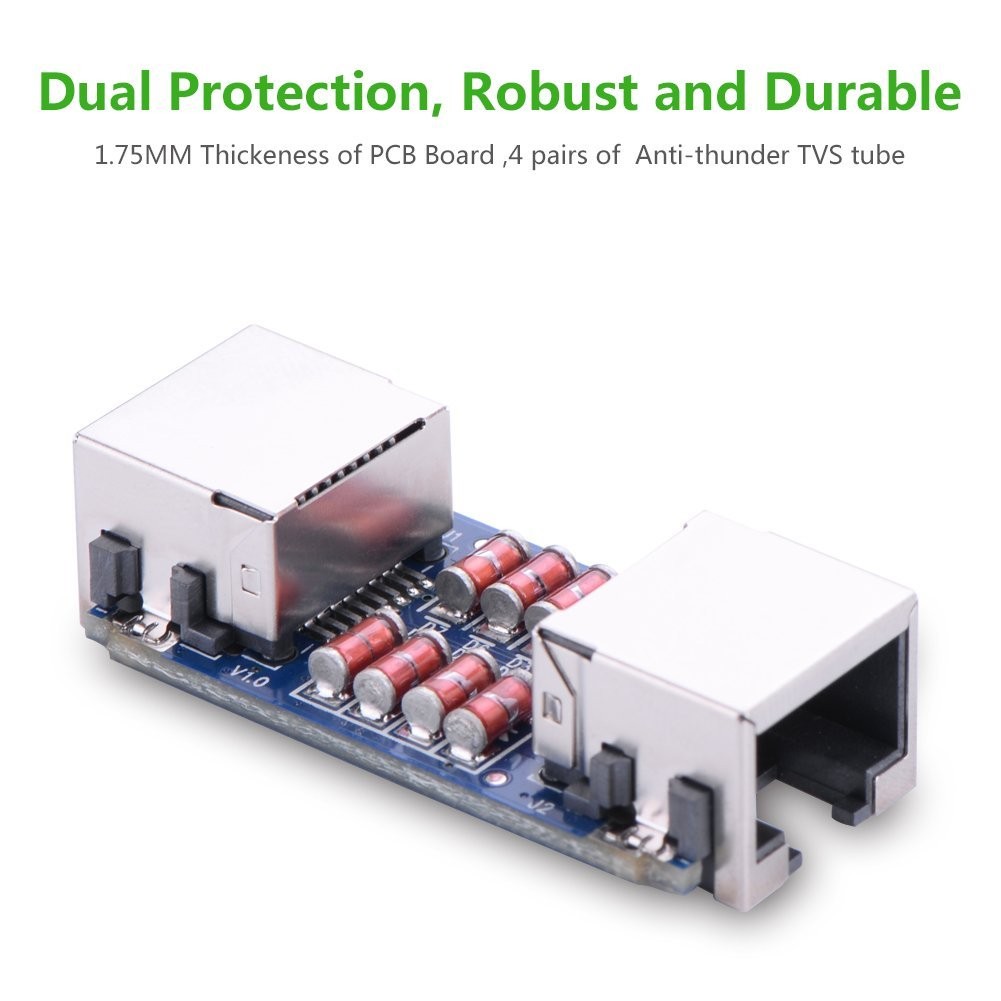 Ugreen RJ45 Coupler Cat7/Cat6/Cat5e Ethernet Cable Extender Adapter Female to Female with Thunder & Lightning Protection(white)20391