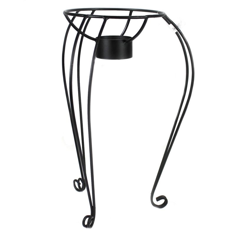 Home & Garden 17.25" Black Metal Gazing Ball Stand Holder Outdoor Patio Carson Home Accents  -  Decorative Easels Or Stands