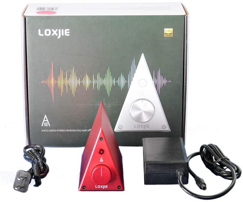 LOXJIE A10 Desktop Stereo Power Amplifier Digital Class-D High-Power Audiophile Level Amp Chip TPA3116 (Black)