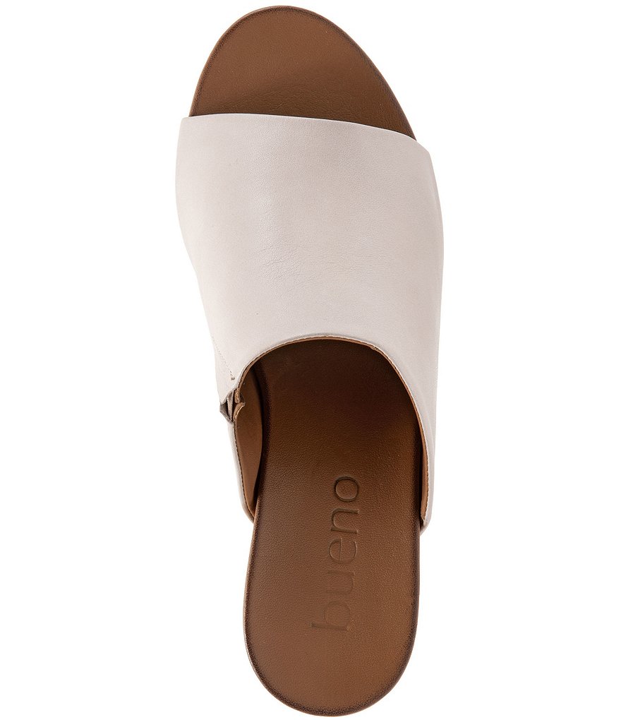 Bueno Simone Leather Block Heel Slide Sandals