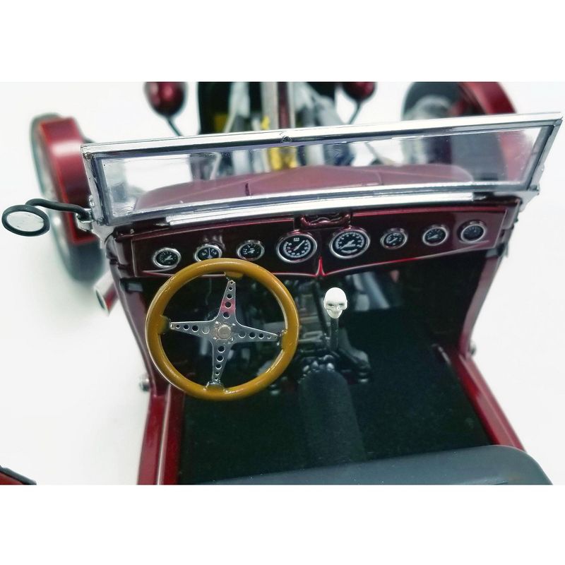 1934 Hot Rod Roadster Brandywine Burgundy Met. with Flames Limited Edition to 450 pieces Worldwide 1/18 Diecast Model Car by GMP