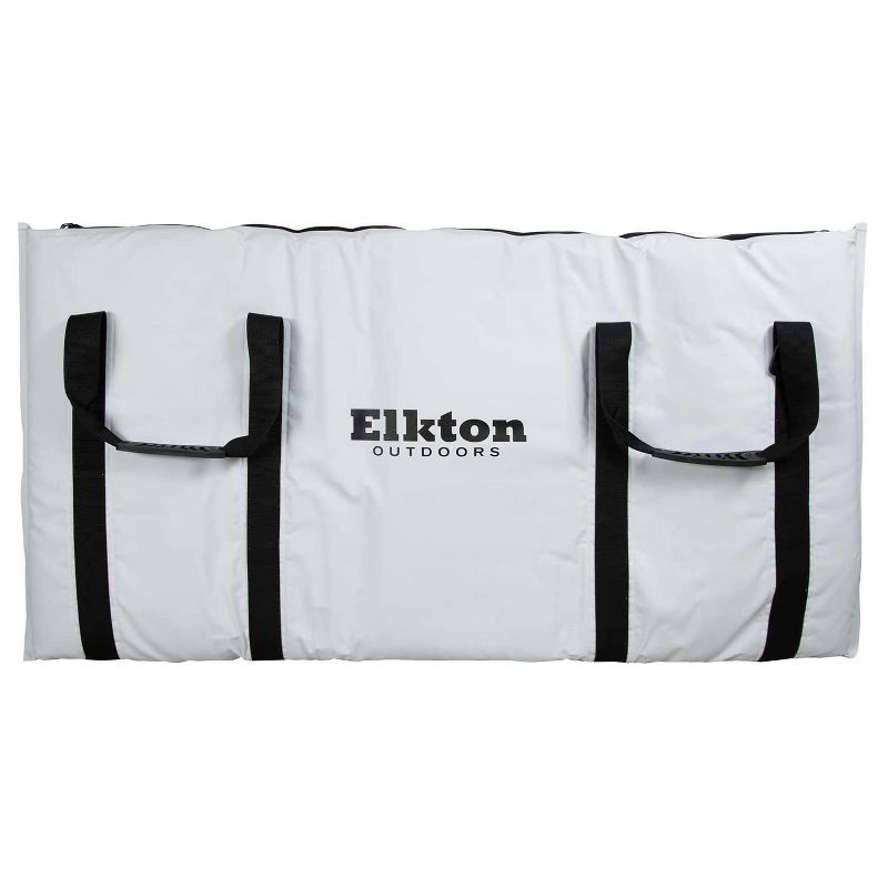 Elkton Outdoors ELK-FCB-40 40-Inch Insulated Large Portable Fish Cooler Kill Bag with 4 Handles, Removable Shoulder Strap, White