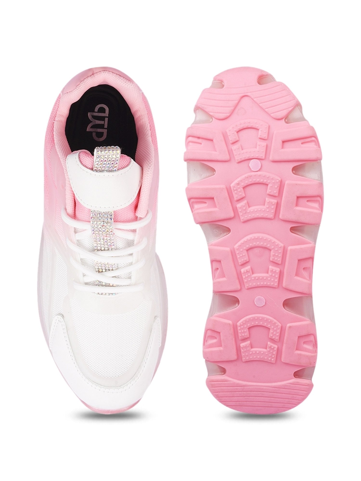 The White Pole Women's Pink Casual Sneakers