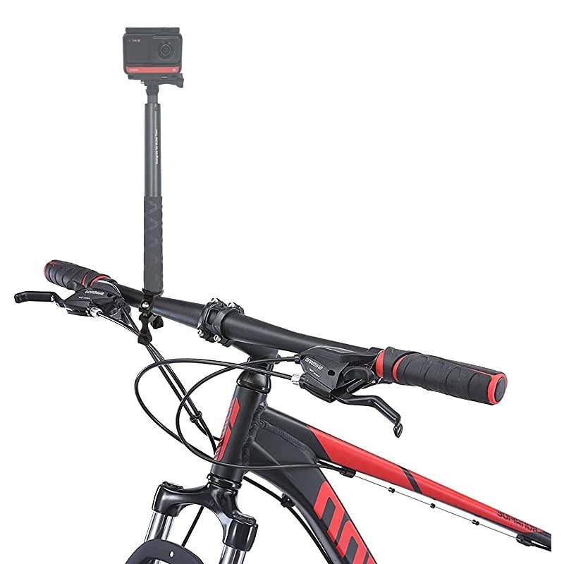 Handlebar Clamp Bicycle Mount Compatible with Insta360 One R and One X and Samsung Gear 360 and Ricoh Theta