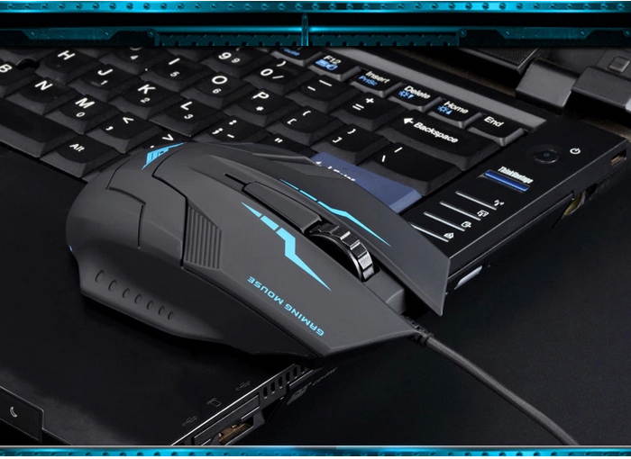 RAJFOO i5 1600DPI 6D Optical Wired USB Gaming Mouse for Gamer PC Laptop Home Office User - Ergonomic Design, Comfortable Matte Finish