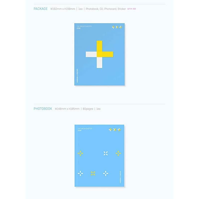 TXT Tomorrow X Together THE DREAM CHAPTER STAR Debut Album 1CD+Photobook+2Photocards+1Transparent Photocard+Sticker Pack+Folded Poster+Extra Photocards Set