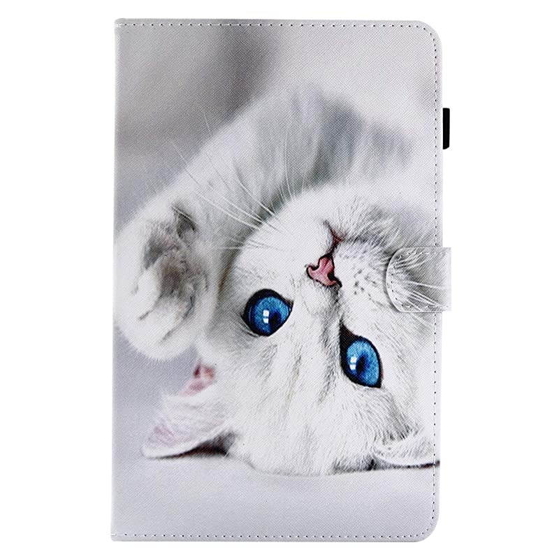Flip Case for Kindle Fire 7 2015,  Magnetic Leather Stand Protective Case with Card Slots for  Kindle Fire 7 (Only Fit Fire 7" Display 5th Generation 2015 Release) - Blue Eye Cat