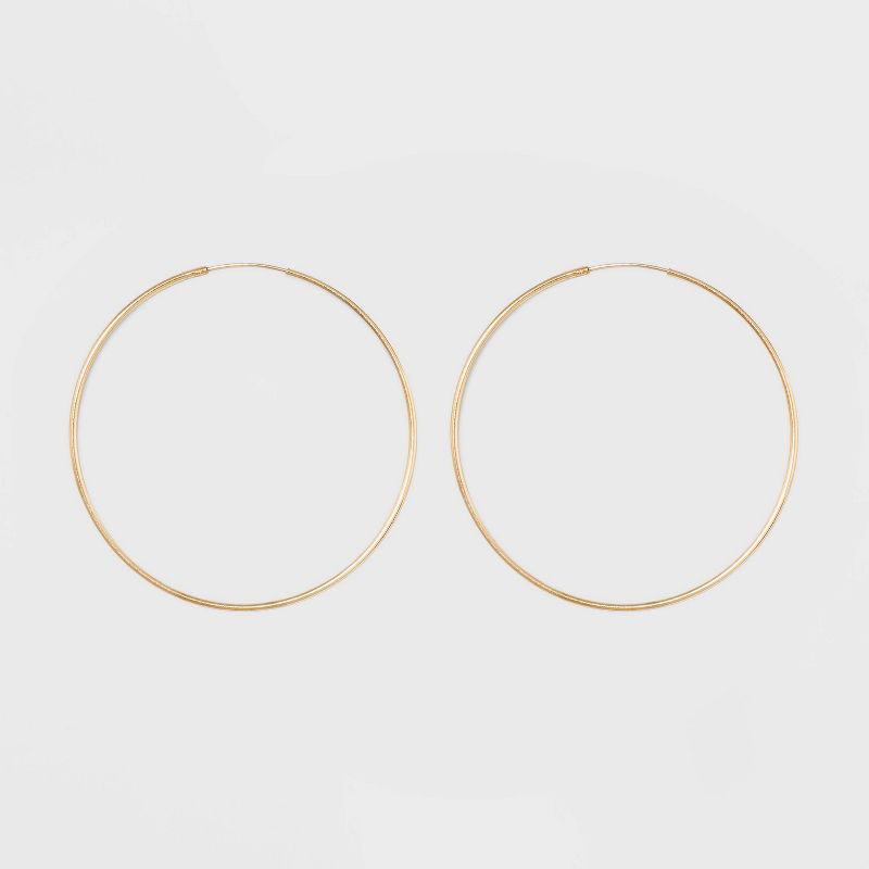 Gold Over Sterling Silver Endless Hoop Fine Jewelry Earrings - A New Day™ Gold