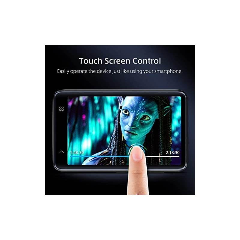 MP3 Player with Bluetooth, 4.0" Full TouchScreen Mp4 Mp3 Player with Speaker, 8GB Portable HiFi Sound Mp3 Music Player with FM Radio, Voice Recorder, E-book, Supports up to 128GB TF Card Black