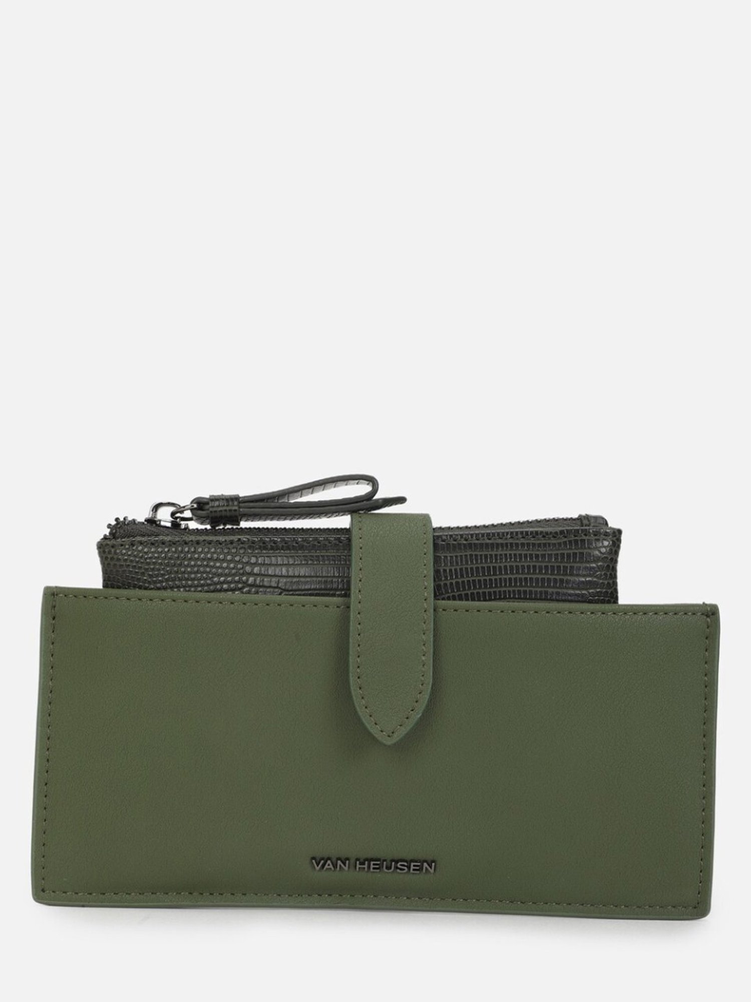 Van Heusen Green PU Textured Wallet