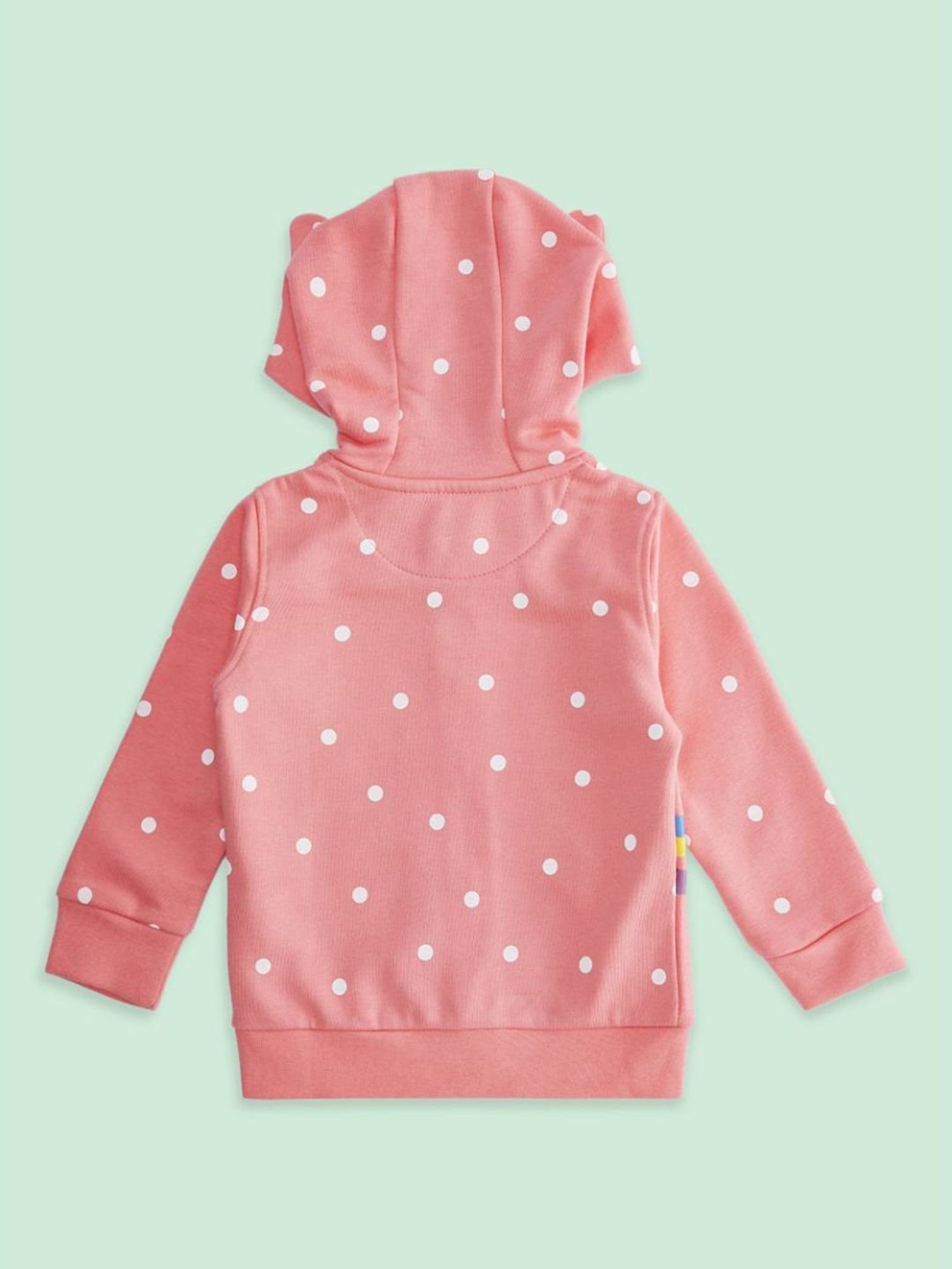 Pantaloons Baby Pink Cotton Printed Full Sleeves Sweatshirt