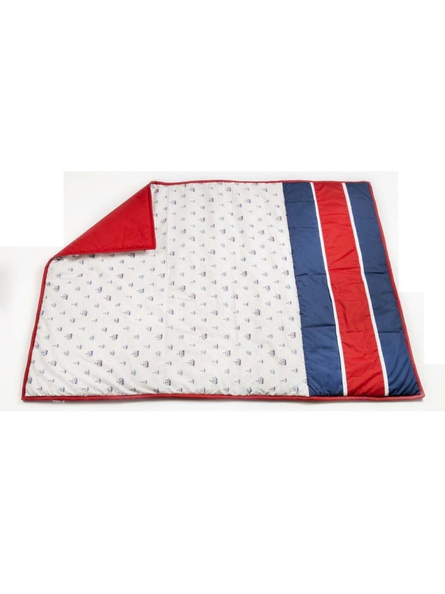 Maspar Vincent Green & Blue Cotton 120 TC Reversible Quilt - Set of 1