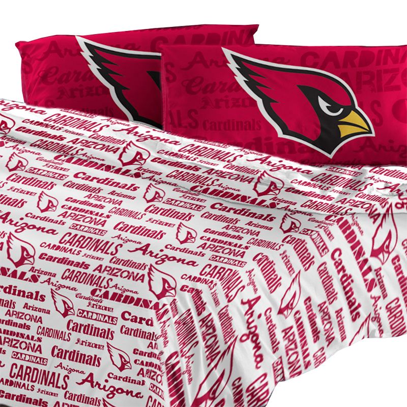 NFL Full Sheet Set Football Anthem Bedding - Arizona Cardinals..