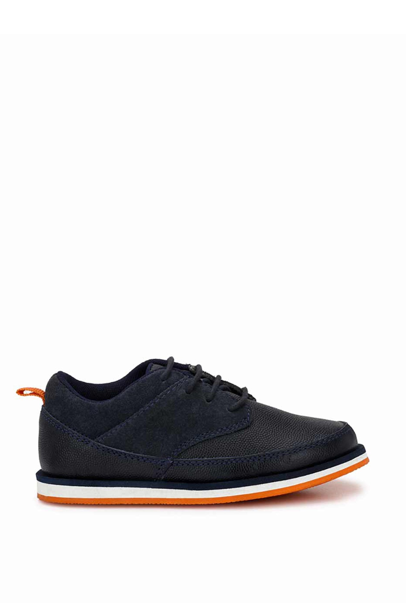 Tuskey Kids Navy Leather Sneakers
