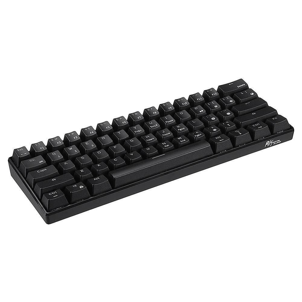 Royal Kludge RK61 61 Keys Mechanical Gaming Keyboard bluetooth Wired Dual Mode RGB Keyboard Black/Brown Switch