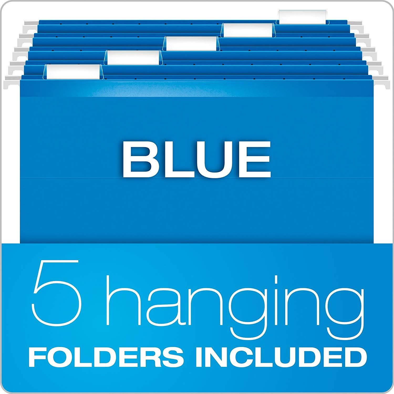 Pendaflex 23011 Desktop File w/Hanging Folders, Letter, Plastic, 12 1/4 x 6 x 9 1/2, Blue