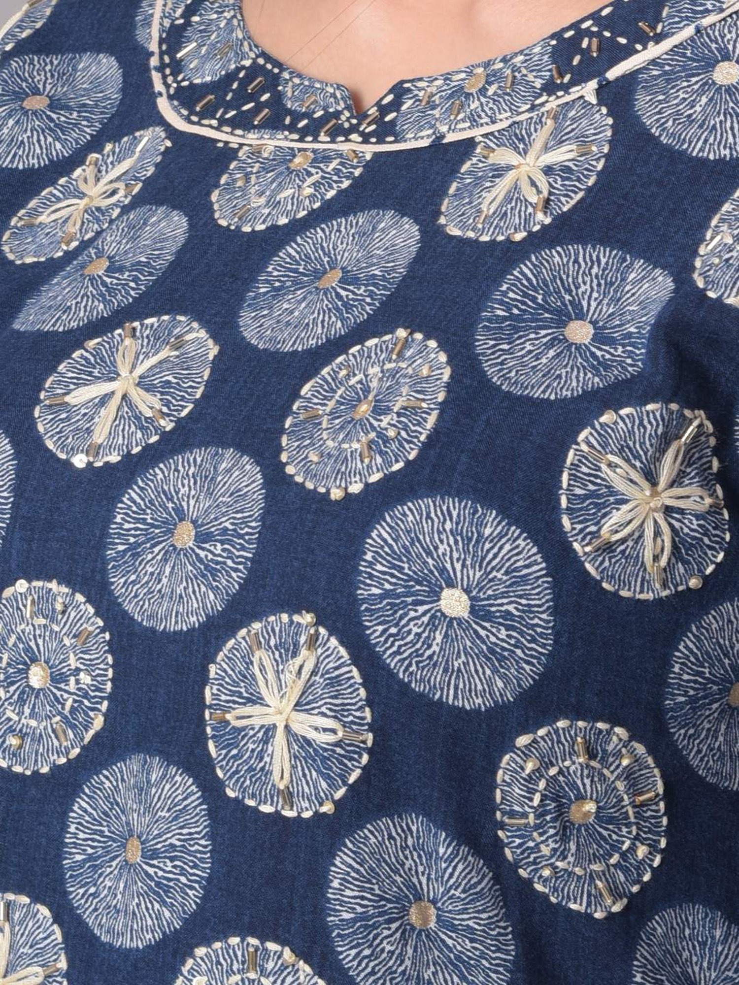 Dollar Missy Blue Embellished Kurta With Pants