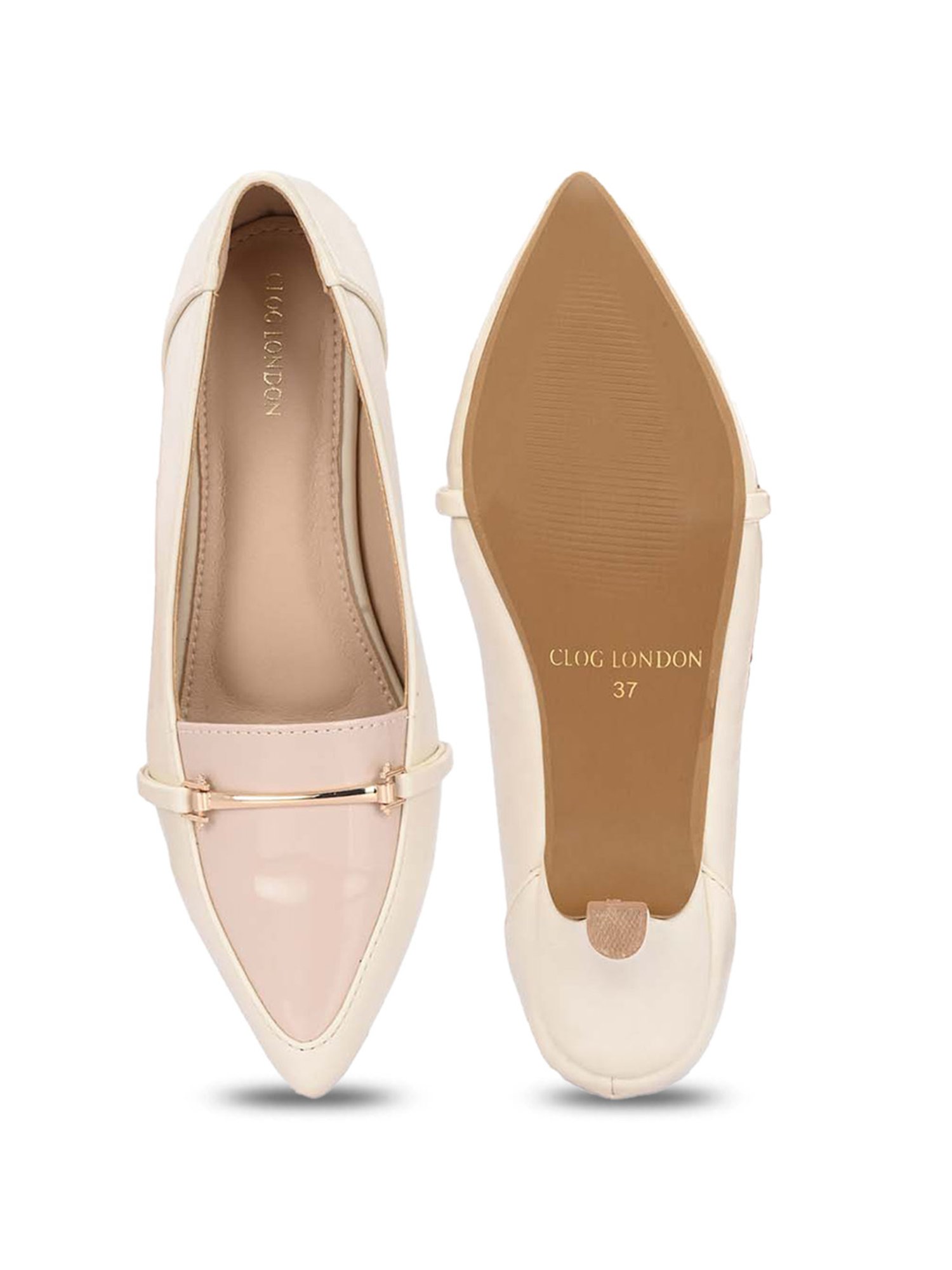 Clog London Women's Off White Casual Pumps