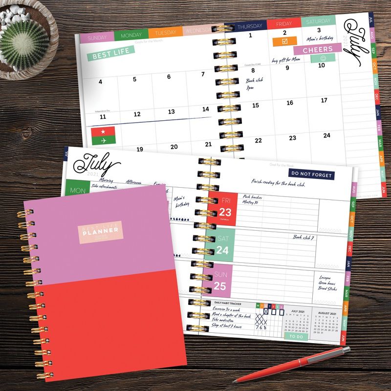 2021-22 Academic Planner 9" x 7" Best Life Luxe - The Time Factory