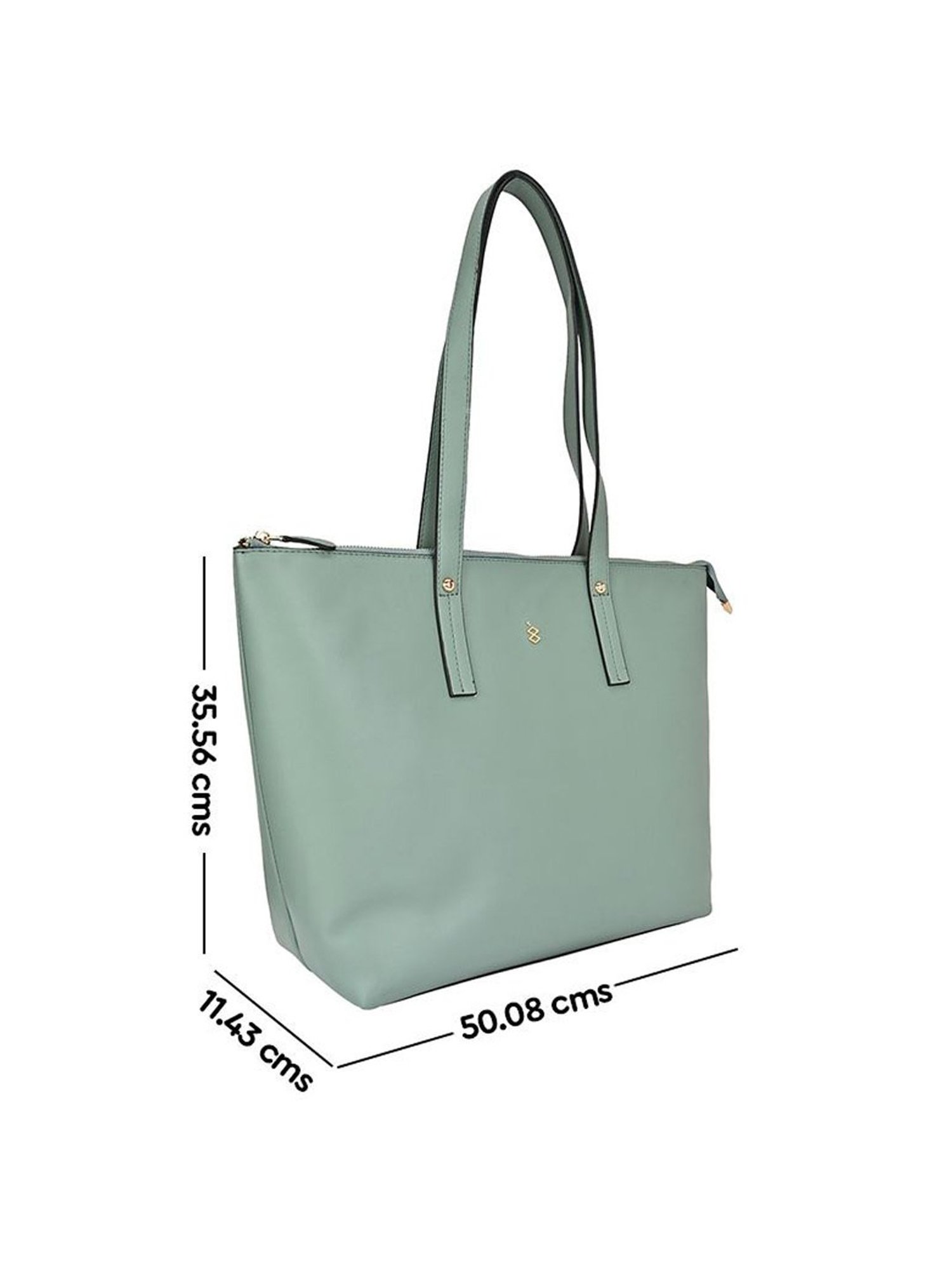 Horra Mint Green Solid Tote Handbag