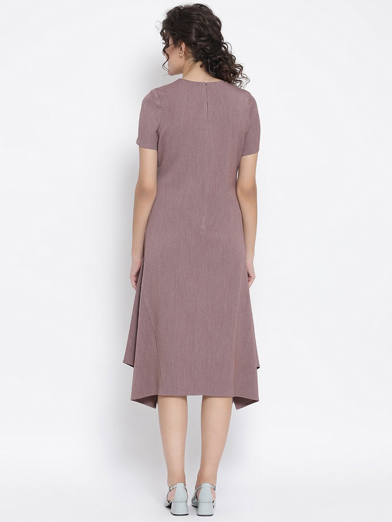 Office & You Vintage Pink Dress With Flower Brooch