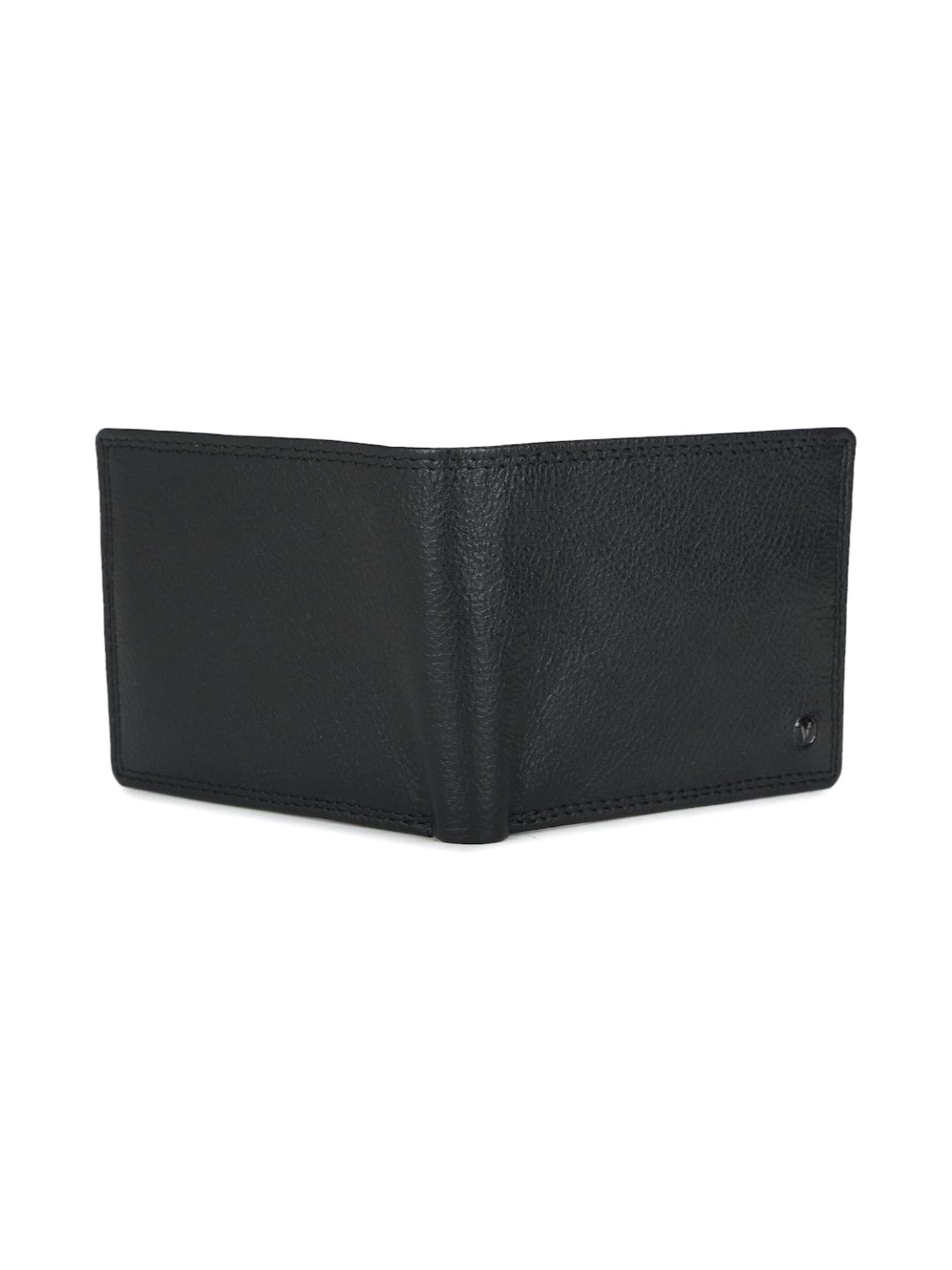 Van Heusen Black Leather Bi-Fold Wallet for Men