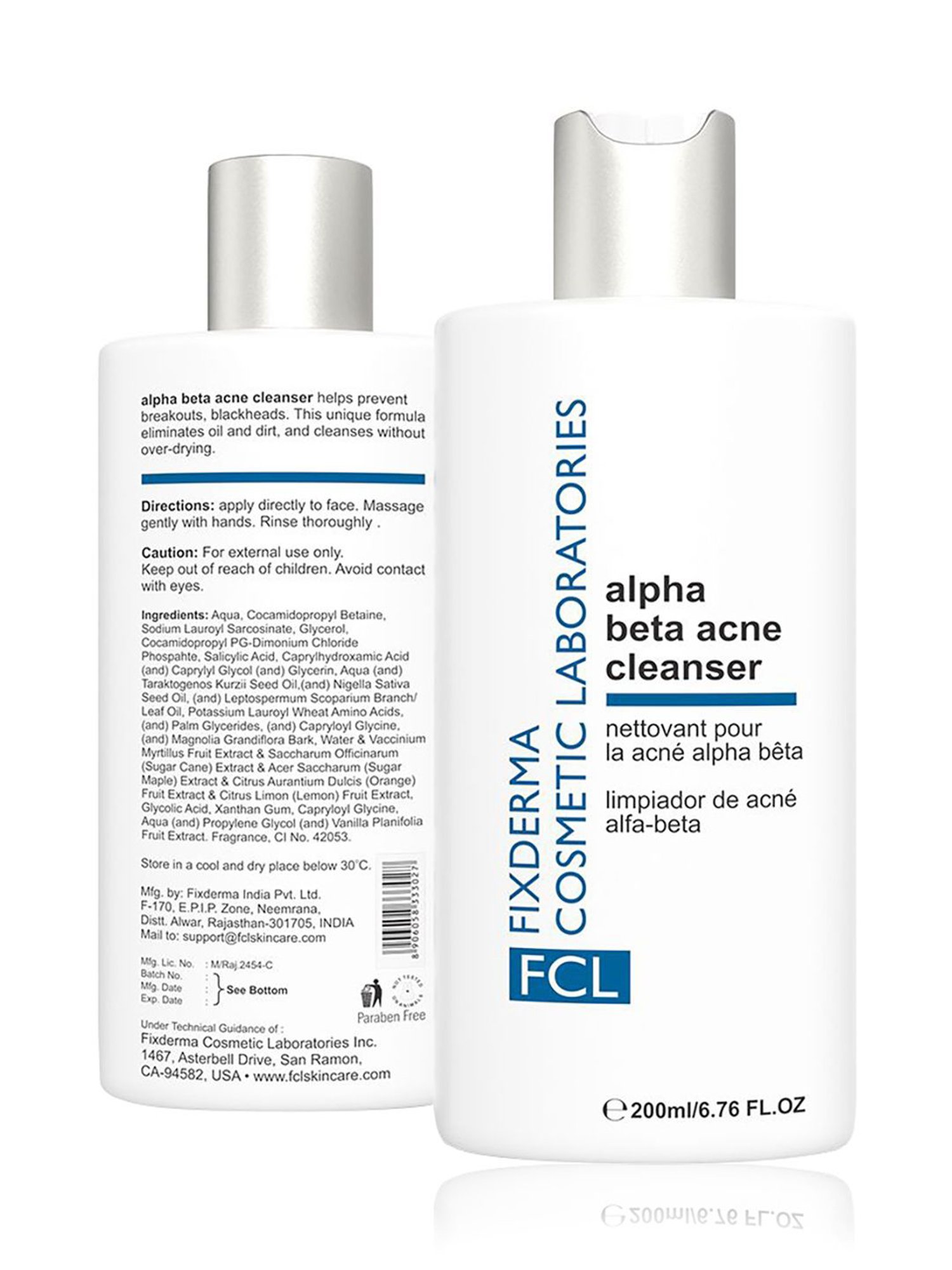 FCL Alpha Beta Acne Cleanser, Comedones Removal Cleanser - 200 ml