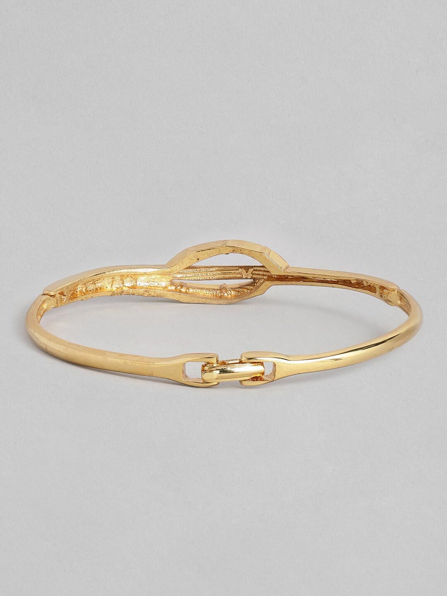Estele Gold-Plated Leaf-Shaped Bracelet for Women