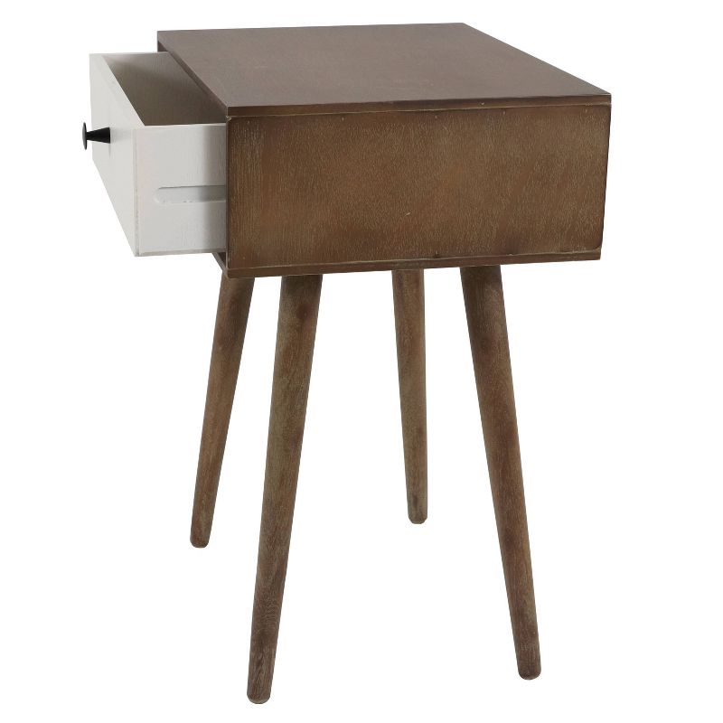 Melvin Mid Century Modern Storage Accent Table Driftwood - Décor Therapy