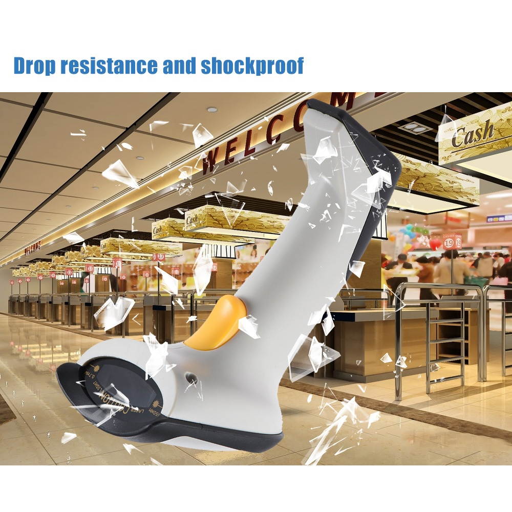 Automatic/ Manual Wireless Bluetooth Handheld 1D Barcode Scanner Reader Supports Reverse Type Bar Code Scanning for Android iOS Windows(XP/W7/W8) System for iPad iPhone Tablet Computer