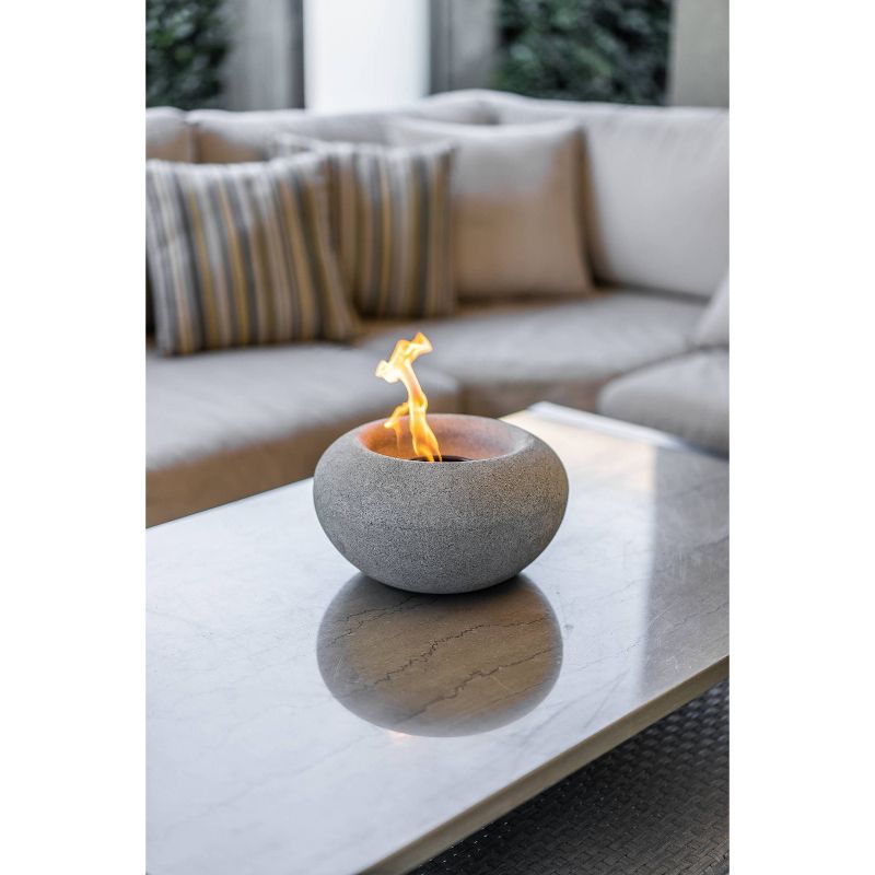 Stone Outdoor Table Top Fire Bowl - Gray - Terra Flame