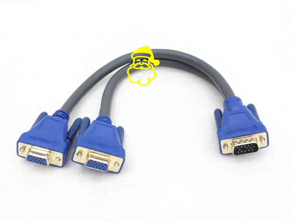 VGA/SXGA Monitor Y-Splitter Cable FOR C2G Cables to Go 29610One HD15 Male to Two HD15 Female SXGA