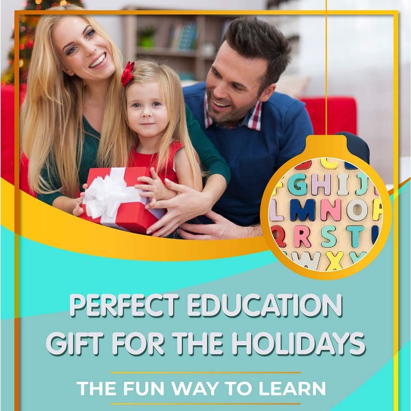 Leo & Friends Wooden Chunky Alphabet Puzzle for Toddlers