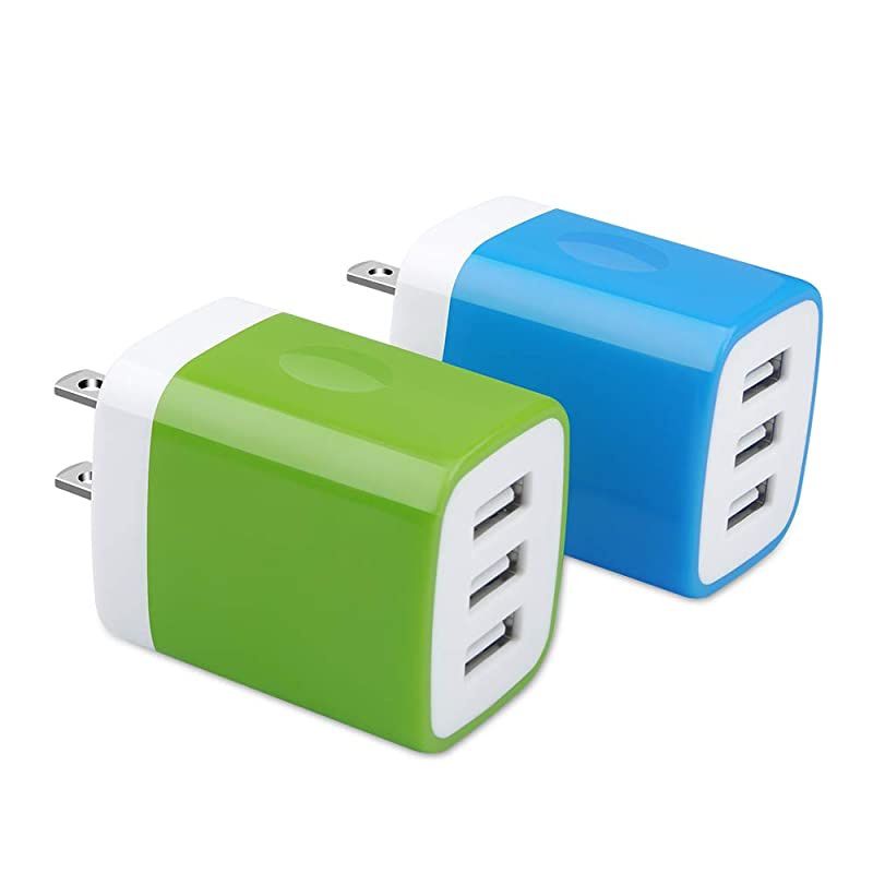 Charging Block USB Plug  31A 2Pack Muti Port USB Charger Cube Box Power Adapter Charging Brick Compatible iPhone 11 Pro XS Max X 8 7 6 Plus Samsung Galaxy S20 FE 5G S10e S10 S9 S8 Plus Moto