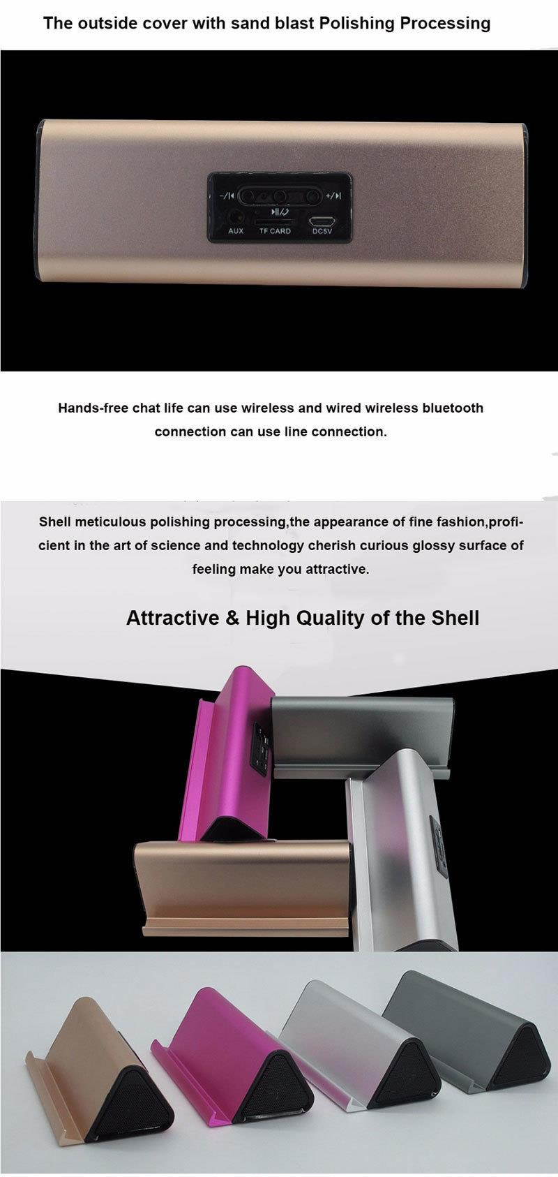 Fineblue Wireless Bluetooth Speaker with Viewing Stand Dock cradle Hifi Enhanced Bass for SmartPhone iPad support TF Card - Silver