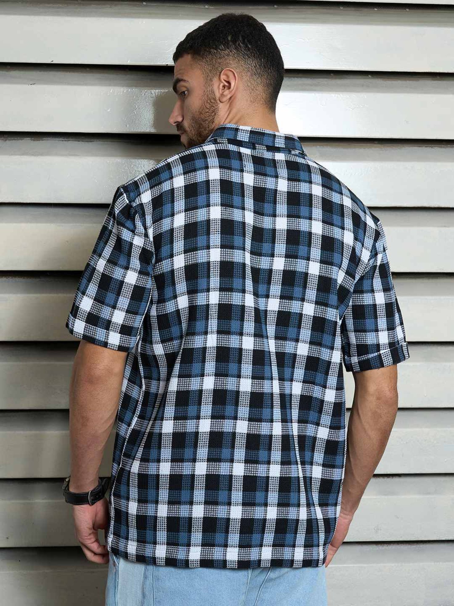 High Star Multi Cotton Regular Fit Checked Shirt