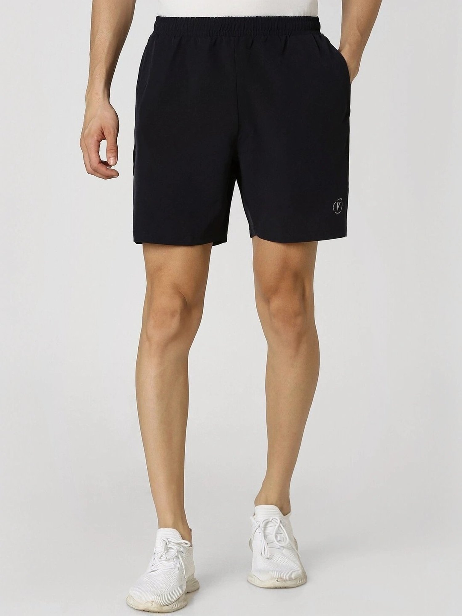 Van Heusen Navy Regular Fit Shorts