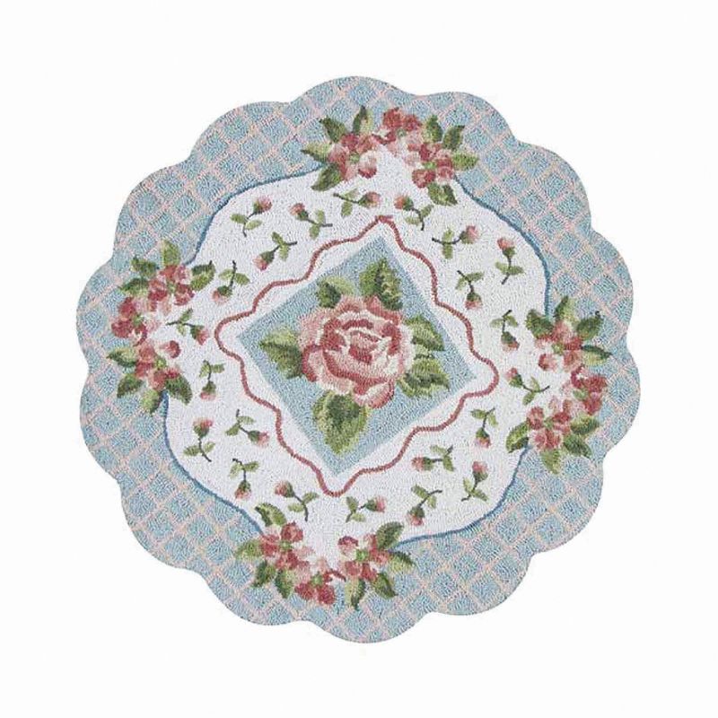 2'2"X4' Jacquard Woven Accent Rugs Pewter/Dark Green - Weave & Wander