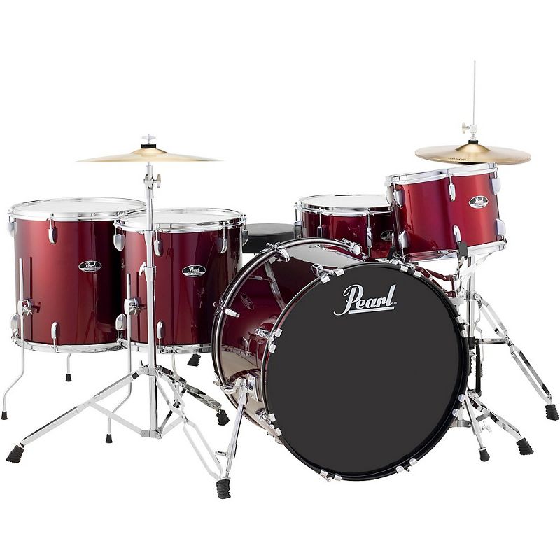 Pearl Roadshow 5-Piece Rock Drum Kit - Cymbals Not Included Red Wine