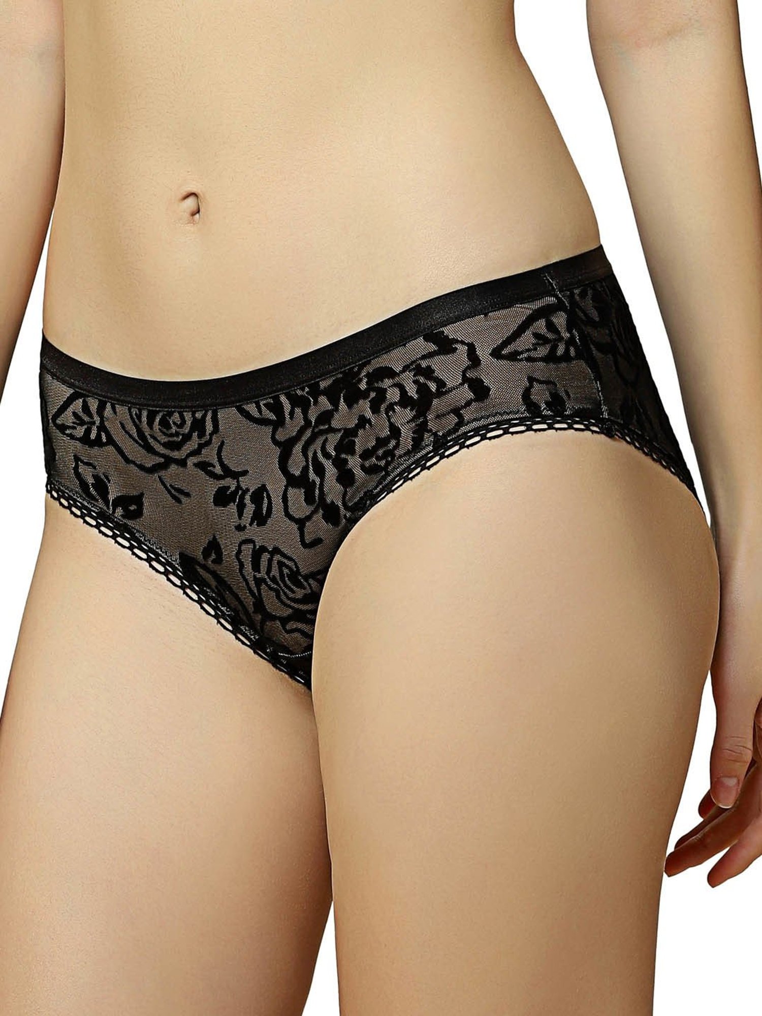 Triumph Black Embroidered Bikini Panty