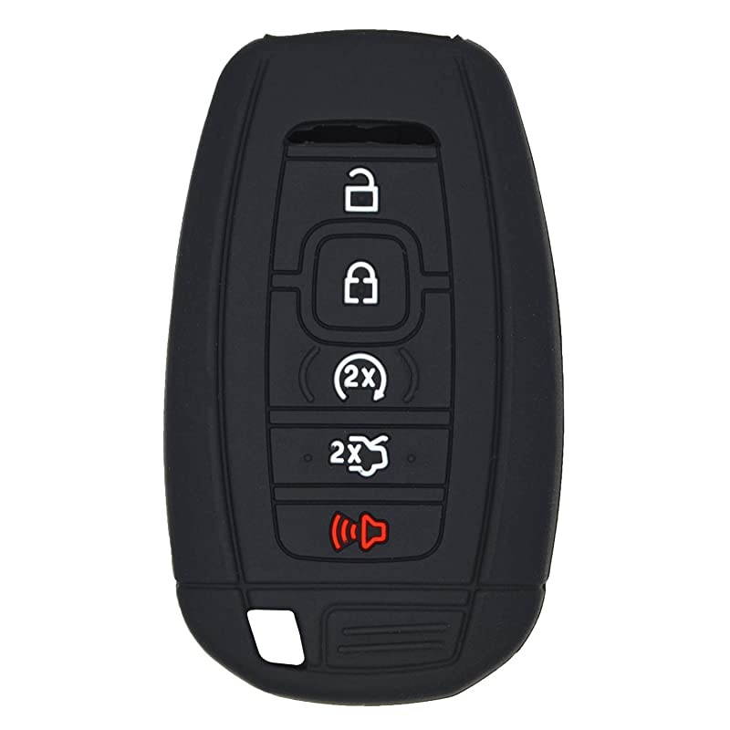 Silicone Rubber Keyless Entry Remote Fob Protective Case Skin Cover for select 5 Button Smart Prox Ford Lincoln Remotes FCC ID M3N-A2C94078000 / M3N-A2C940780