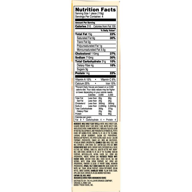 Jimmy Dean Breakfast Wraps Eggs Florentine - 4ct/17oz