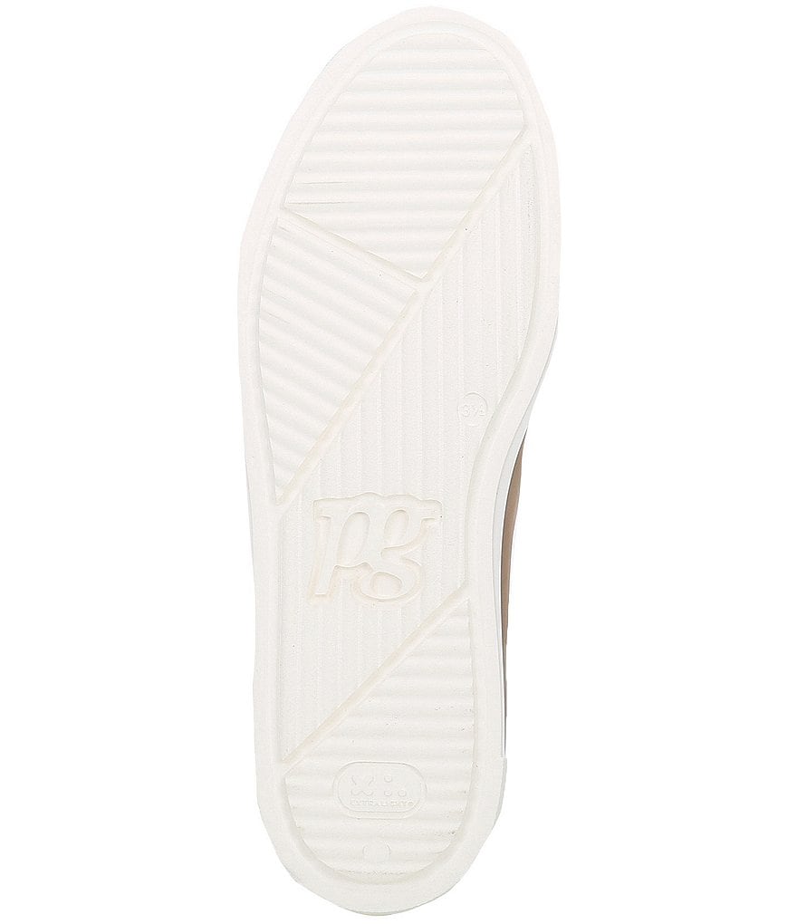 Paul Green Denim Suede Lace-Up Wedge Sneakers