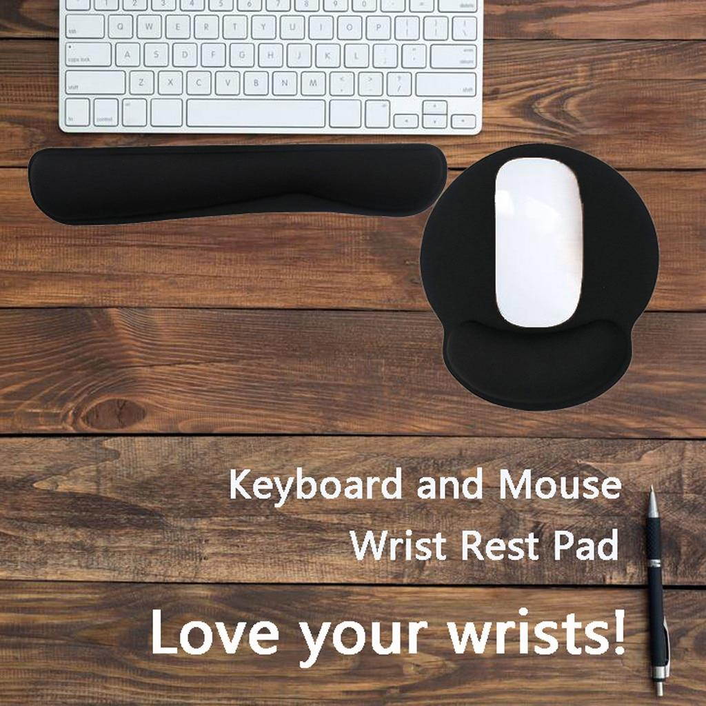 Mechanical Keyboard Wrist Rest Pad Mouse Wrist Rest Pad Ergonomic Memory Foam Set Comfort Mouse Mice For Computer Laptop Office