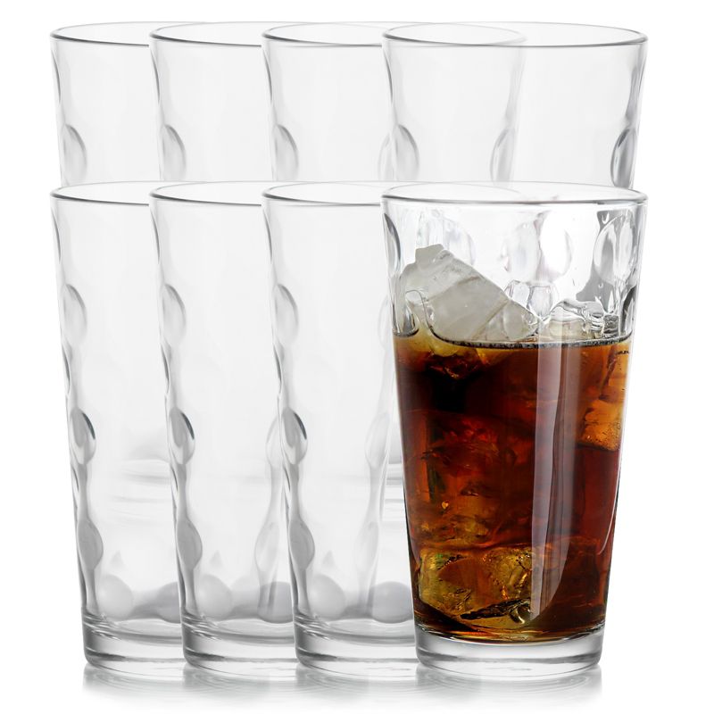 Pasabahce Space 8-Piece 16.75 oz Cooler Glass Set